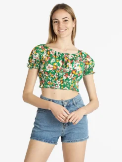 Airisa Blusa a fiori cropped donna