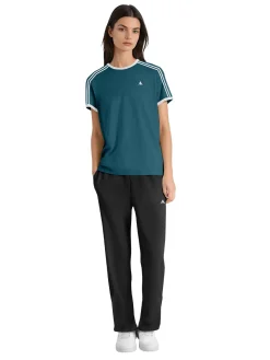 Aki Completo sportivo da donna con t-shirt e pantaloni lunghi - ottanio