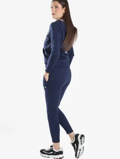 Aki Completo tuta da donna full zip con cappuccio e interno felpato - blu scuro