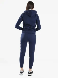 Aki Completo tuta da donna full zip con cappuccio e interno felpato - blu scuro