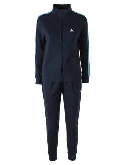 Aki Completo tuta da donna in misto cotone full zip - blu scuro