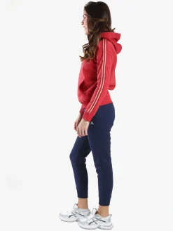 Aki Completo tuta da donna 2 pezzi con cappuccio e interno felpato - rosso