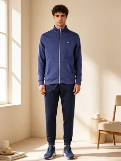 Aki Completo tuta da uomo con zip intera e interno felpato - bluette