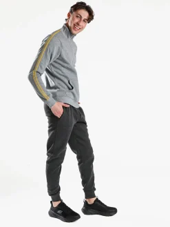 Aki Completo tuta da uomo con zip intera e interno felpato - grigio