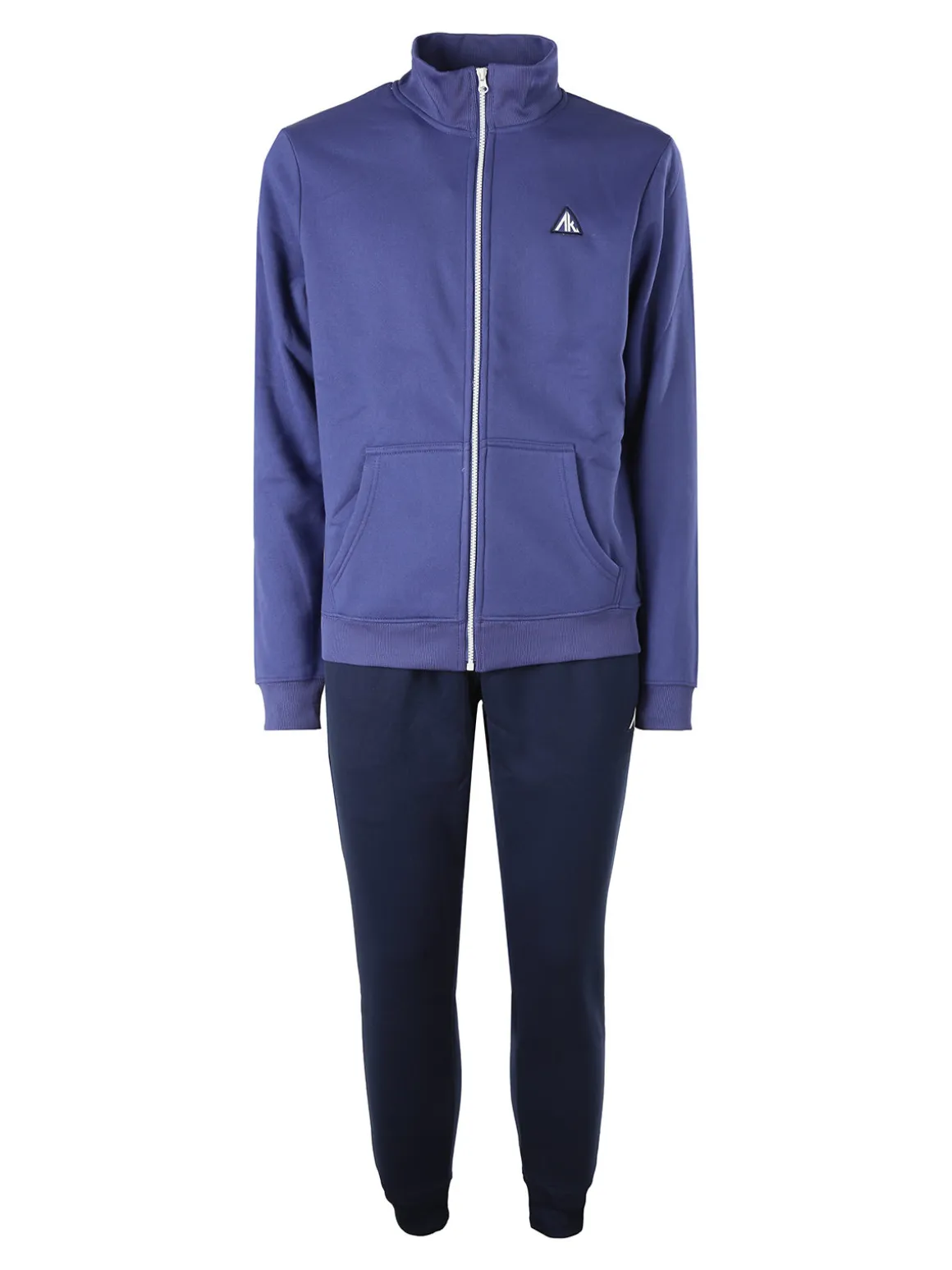 Aki Completo tuta da uomo felpato con zip intera - bluette