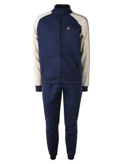 Aki Completo tuta da uomo full zip con interno felpato - blu scuro