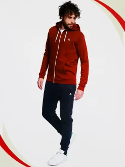 Aki Completo tuta da uomo 2 pezzi full zip con cappuccio - rosso