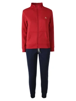 Aki Completo tuta donna 2 pezzi con zip intera e interno felpato - rosso