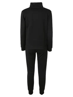 Aki Completo tuta donna 2 pezzi con zip intera e interno felpato - nero