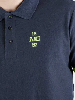 Aki Polo da uomo in cotone a maniche corte