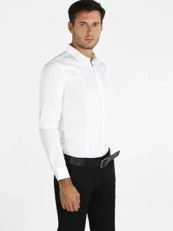 Akusawa Camicia uomo slim fit tinta unita
