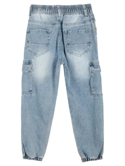 Alta Linea Jeans da bambino cargo con elastico sul finale