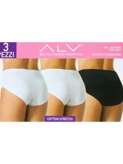 Alviero Martini Confezione da 3 slip midi in cotone stretch