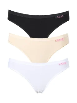 Alviero Martini Confezione da 3 slip vita bassa da donna in cotone stretch