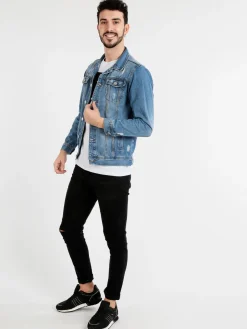 Always Jeans Giacca jeans da uomo con taschini