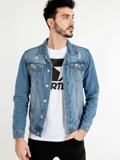 Always Jeans Giacca jeans da uomo con taschini