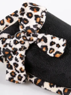 Amix Pantofole leopardate con fiocco