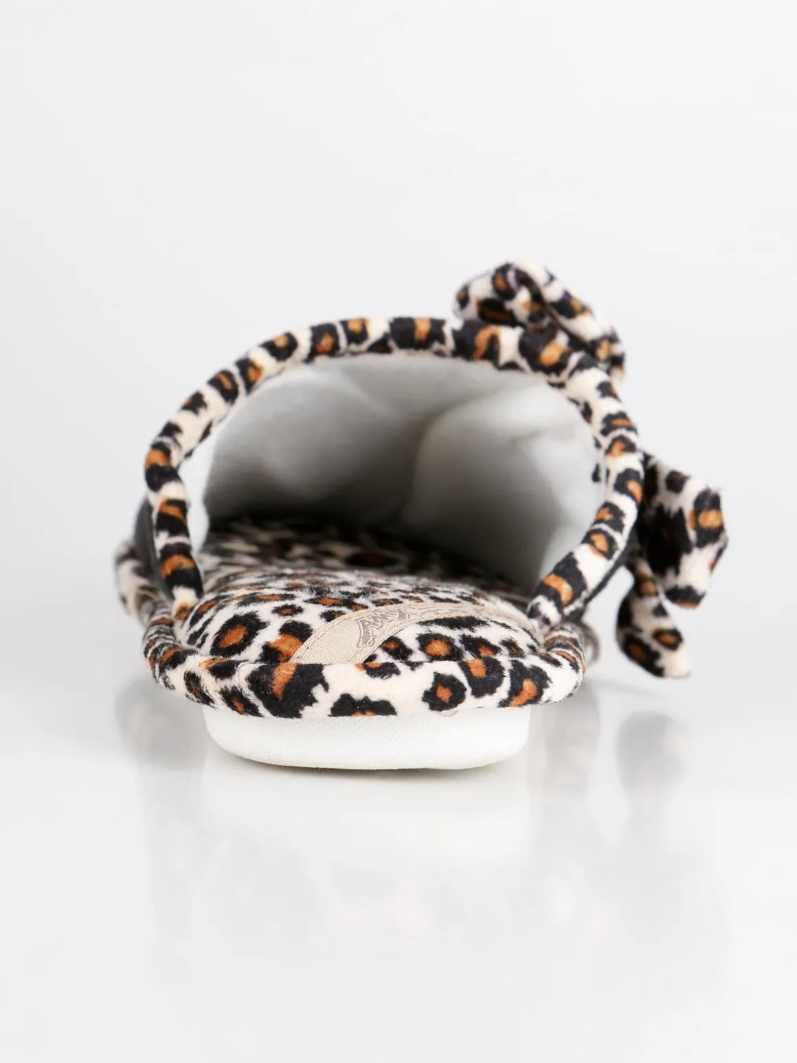 Amix Pantofole leopardate con fiocco