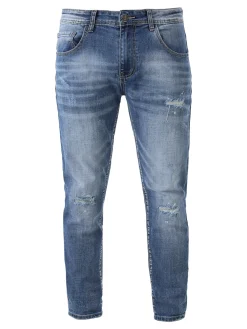 Andrea Falco Jeans da uomo con strappi a vita bassa - jeans