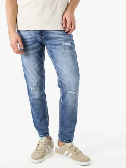 Andrea Falco Jeans da uomo con strappi a vita bassa - jeans