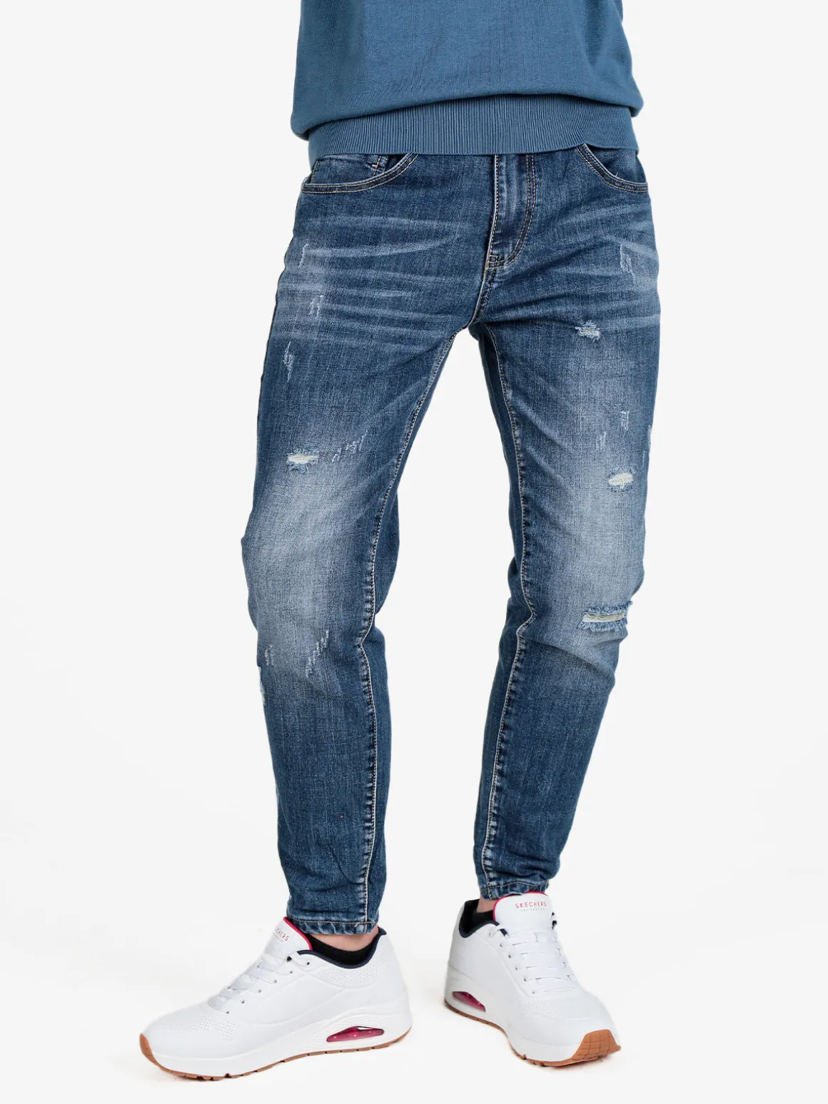 Andrea Falco Jeans da uomo con strappi