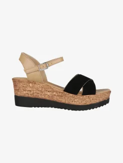 Andrea Pierago Sandali donna in pelle con zeppa