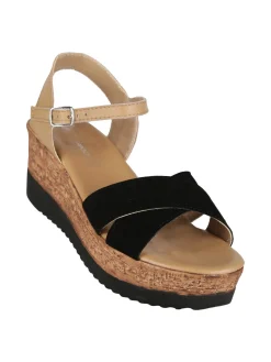 Andrea Pierago Sandali donna in pelle con zeppa