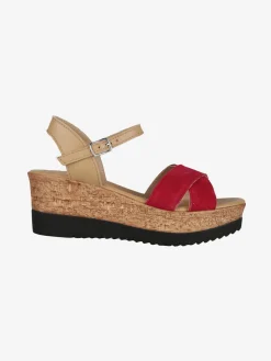 Andrea Pierago Sandali donna in pelle con zeppa
