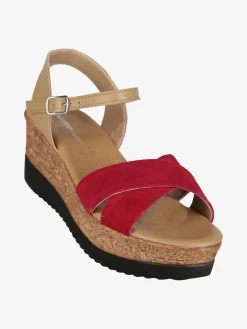 Andrea Pierago Sandali donna in pelle con zeppa