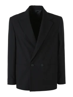 Andy Don B Blazer da uomo elegante a doppiopetto - nero