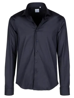 Andy Don B Camicia elegante in cotone blu scuro