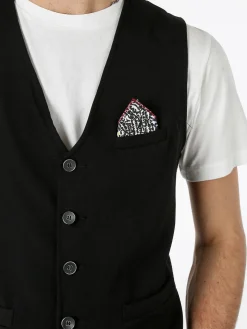 Andy Don B Gilet casual da uomo con bottoni - nero