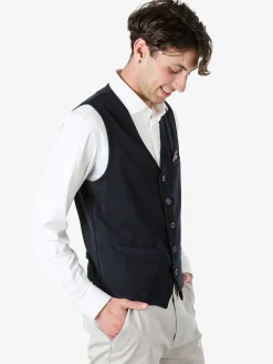 Andy Don B Gilet casual da uomo con bottoni - blu scuro