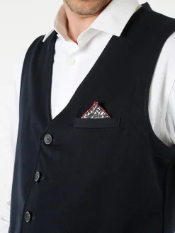 Andy Don B Gilet casual da uomo con bottoni - blu scuro