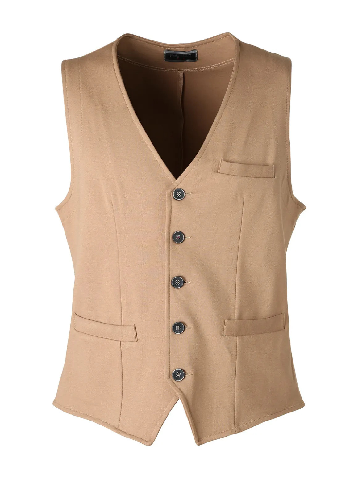 Andy Don B Gilet classico da uomo con bottoni - cammello