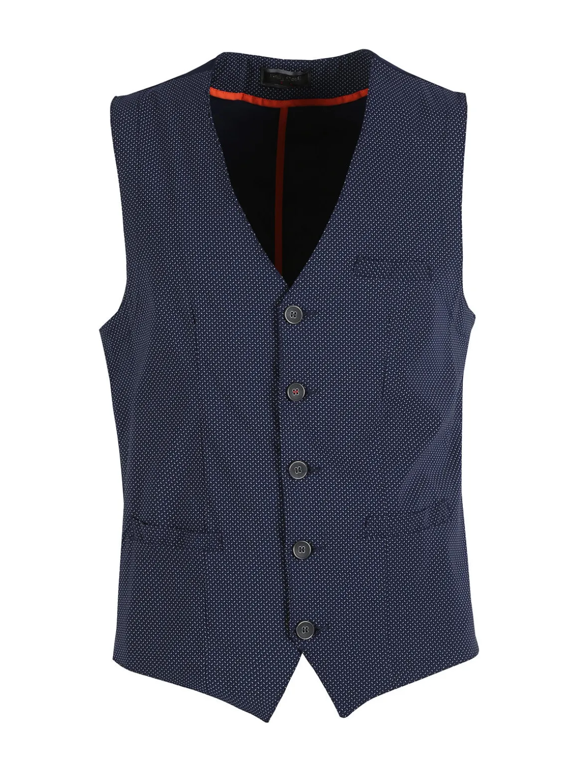 Andy Don B Gilet uomo con stampe - blu scuro