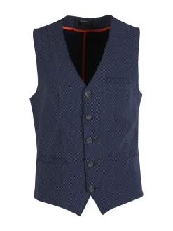 Andy Don B Gilet uomo con stampe - blu scuro