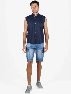 And You Camicia smanicata da uomo in lino
