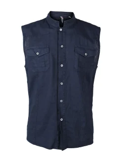 And You Camicia smanicata da uomo in lino