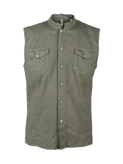 And You Camicia smanicata da uomo in lino