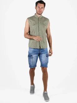 And You Camicia smanicata da uomo in lino