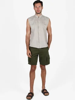 And You Camicia smanicata da uomo in lino
