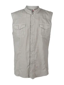 And You Camicia smanicata da uomo in lino