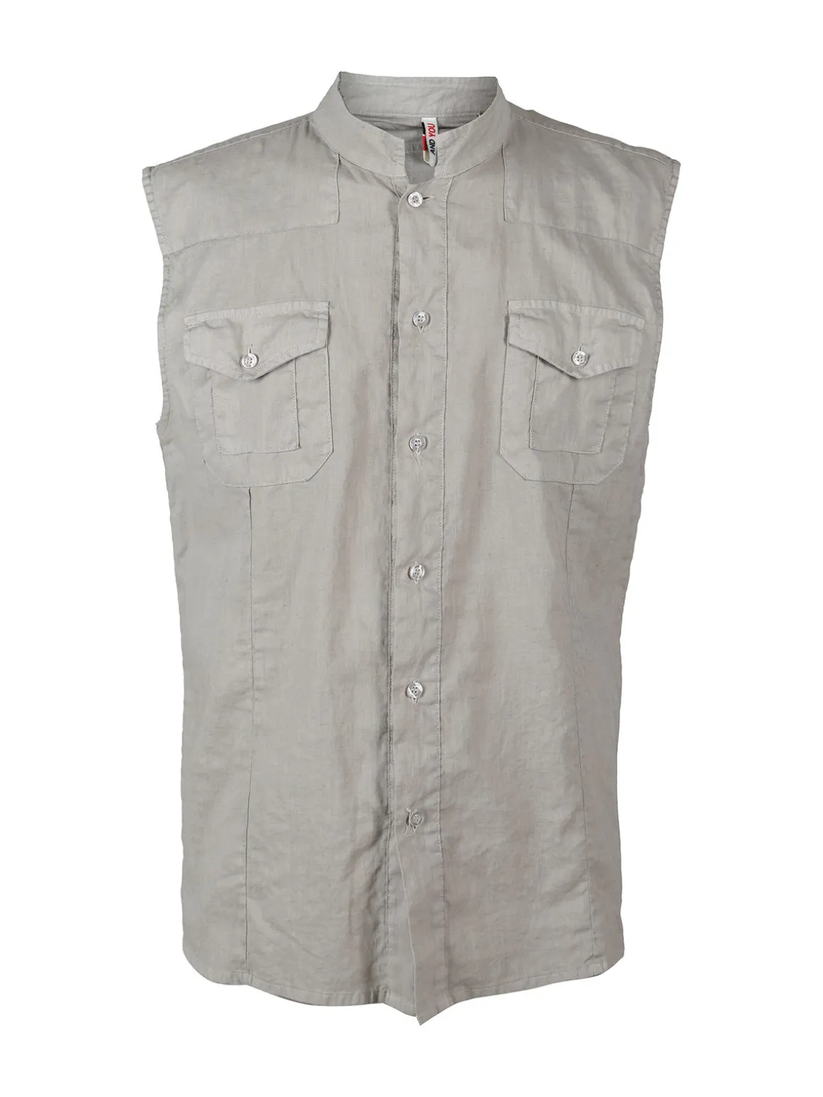 And You Camicia smanicata da uomo in lino
