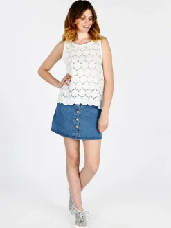 Angelica 2000 Gonna di jeans con bottoni