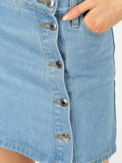 Angelica 2000 Gonna in jeans con bottoni laterali