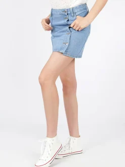 Angelica 2000 Gonna in jeans con bottoni laterali