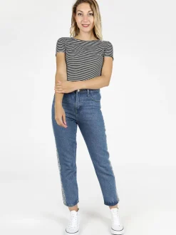 Angelica 2000 Jeans boyfriend con bande