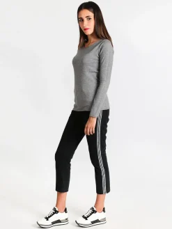 Angelica 2000 Jeans neri con bande modello boyfriend
