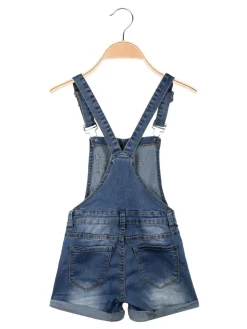 Angel Kids Salopette corta in jeans da bambina